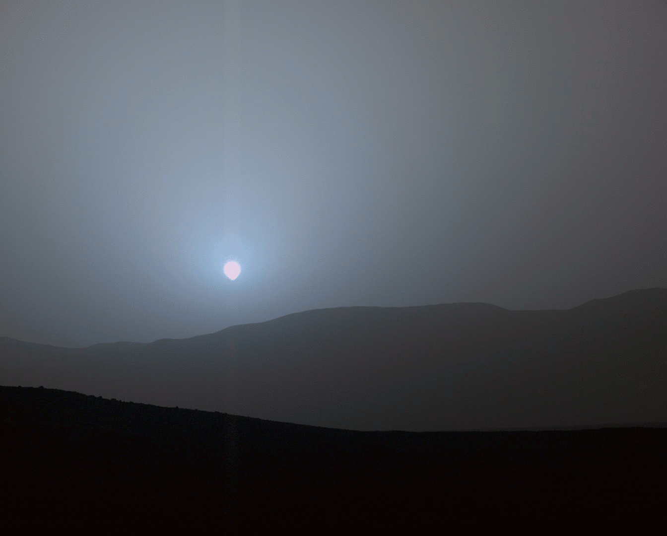Mars sunset Curiosity